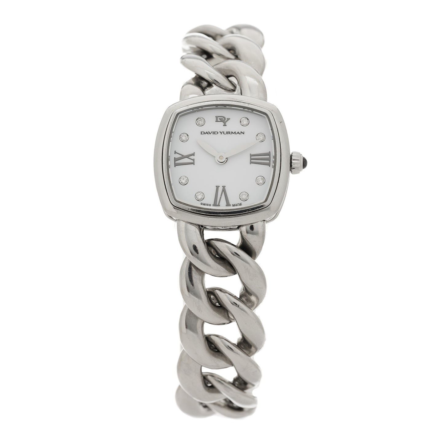 Stainless Steel Diamond 23mm Albion Quartz Watch White