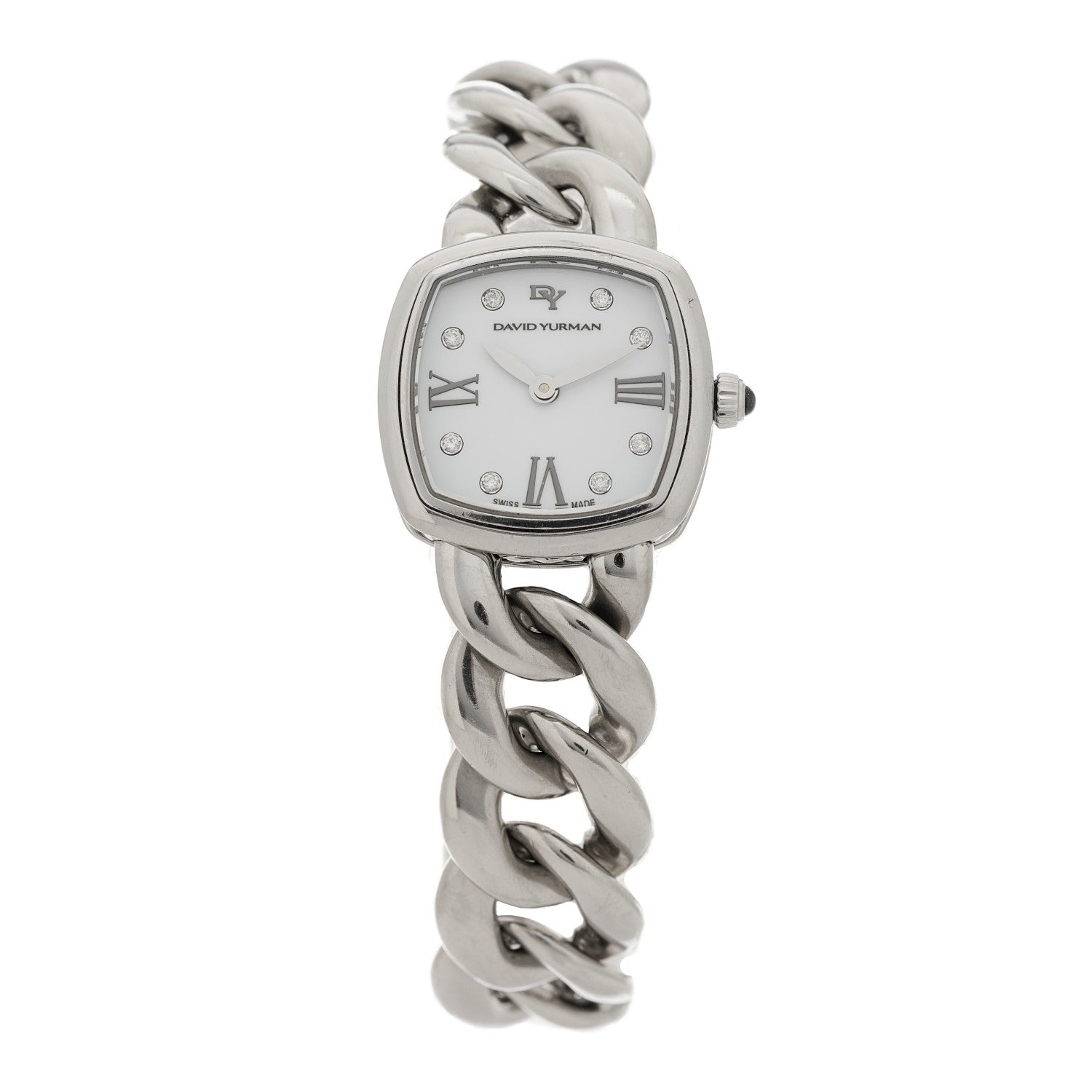 David Yurman Stainless Steel Diamond 23mm Albion Quartz Watch White 1 of 4