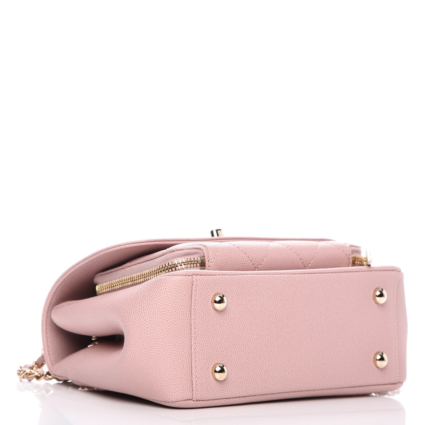 Caviar Quilted Mini Business Affinity Flap Light Pink