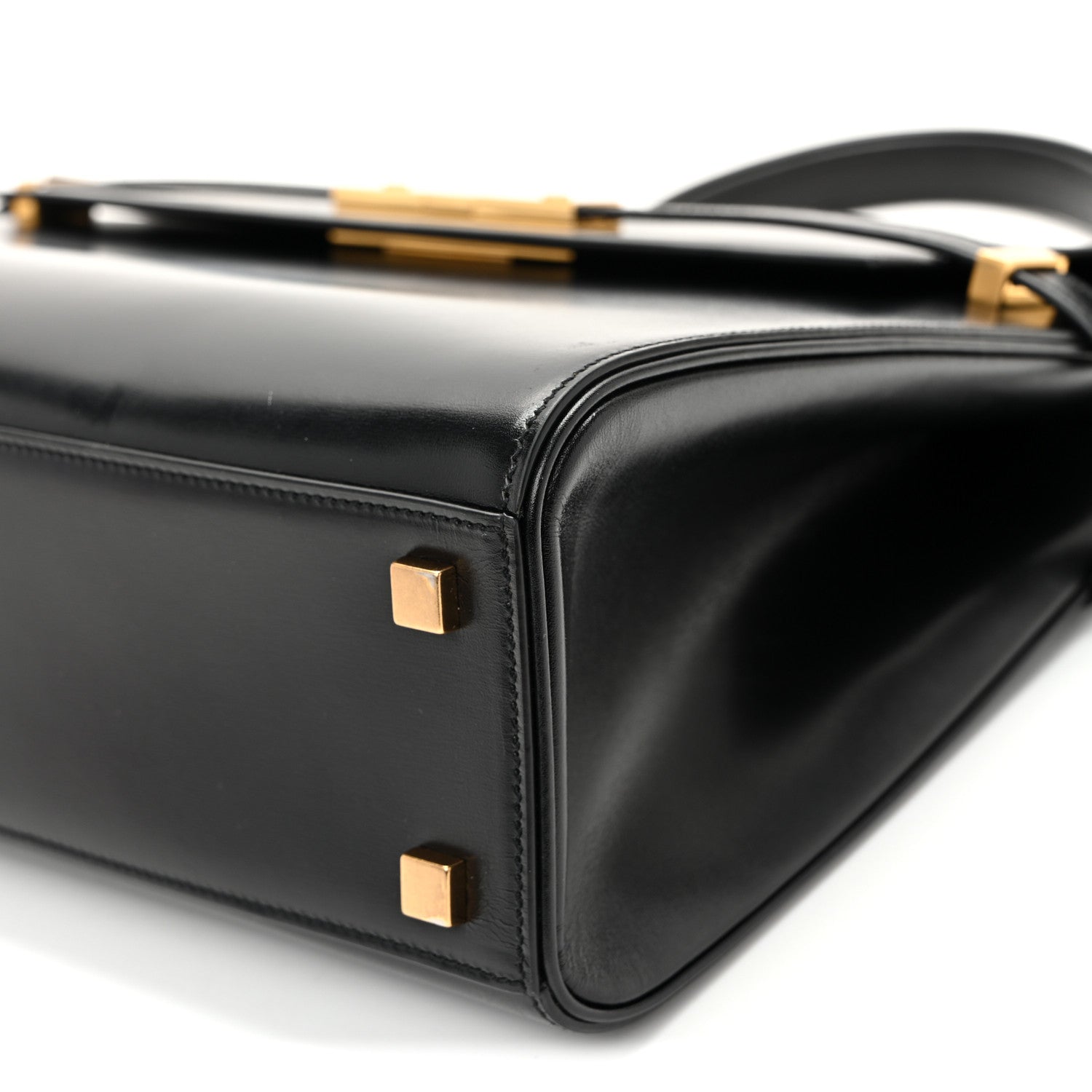 Saint Laurent Smooth Calfskin Manhattan Top Handle Black 9 of 9