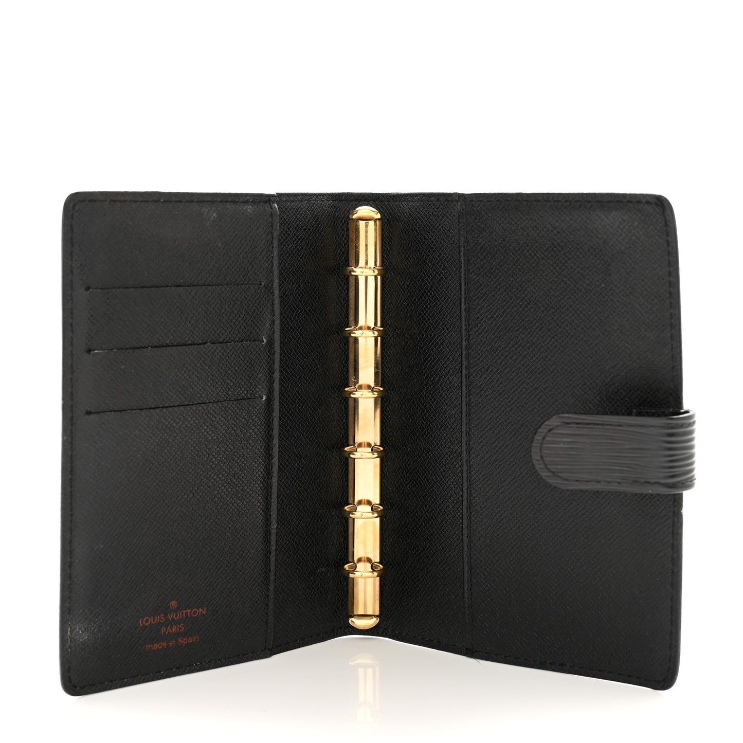 LOUIS VUITTON Epi Small Ring Agenda Cover Black