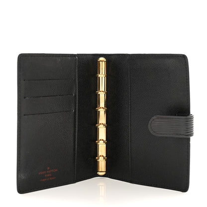 Louis Vuitton LOUIS VUITTON Epi Small Ring Agenda Cover Black 5 of 10