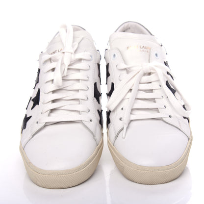Saint Laurent Calfskin Star Court Sneakers 40 White Black 5 of 10