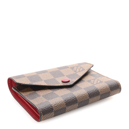 Louis Vuitton Damier Ebene Victorine Wallet Red 4 of 7