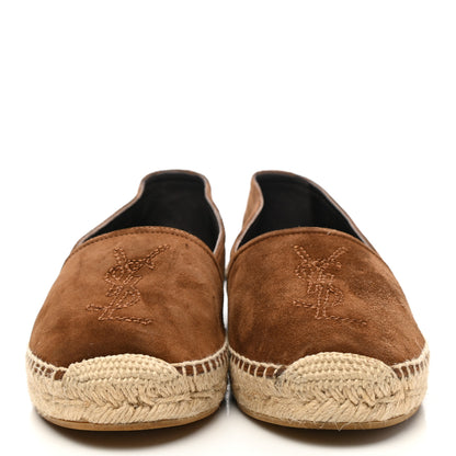 Saint Laurent Suede Monogram Espadrilles 36.5 Brown 2 of 9