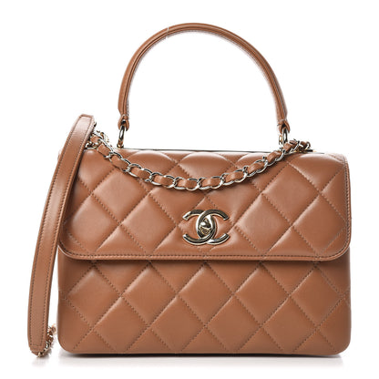 Chanel Lambskin Quilted Small Trendy CC Flap Dual Handle Bag Camel 1 of 9