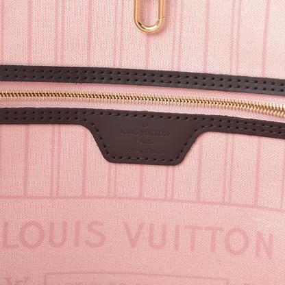 Louis Vuitton Damier Ebene Neo Neverfull MM Rose Ballerine 7 of 11