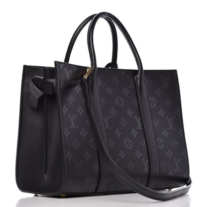 Louis Vuitton Monogram Cuir Plume Very Tote MM Black 3 of 11