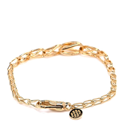 John Hardy 18 Karat Yellow Gold Bamboo Graduated Link Bracelet 3 of 5