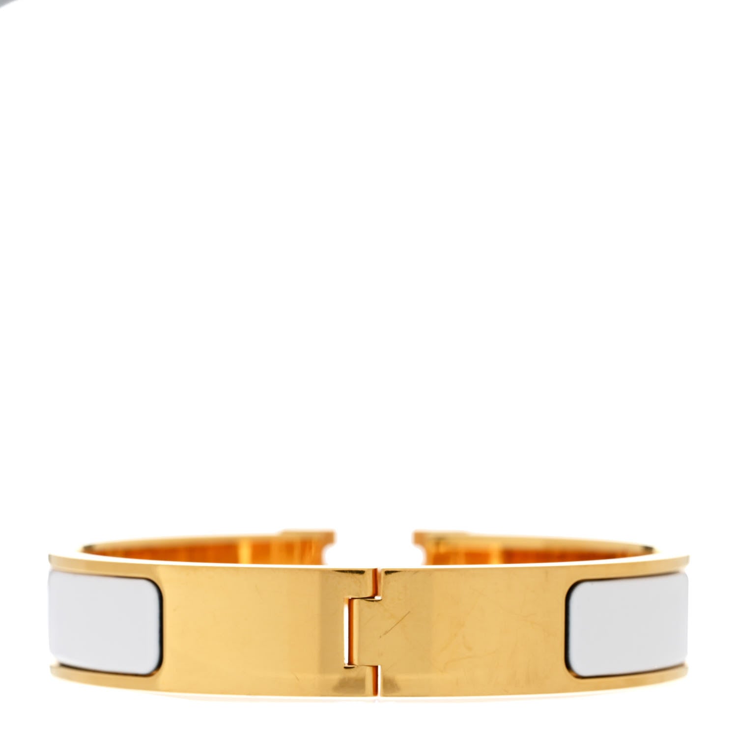 Hermes Enamel Narrow Clic Clac H Bracelet PM White 3 of 5