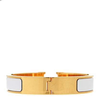Hermes Enamel Narrow Clic Clac H Bracelet PM White 3 of 5