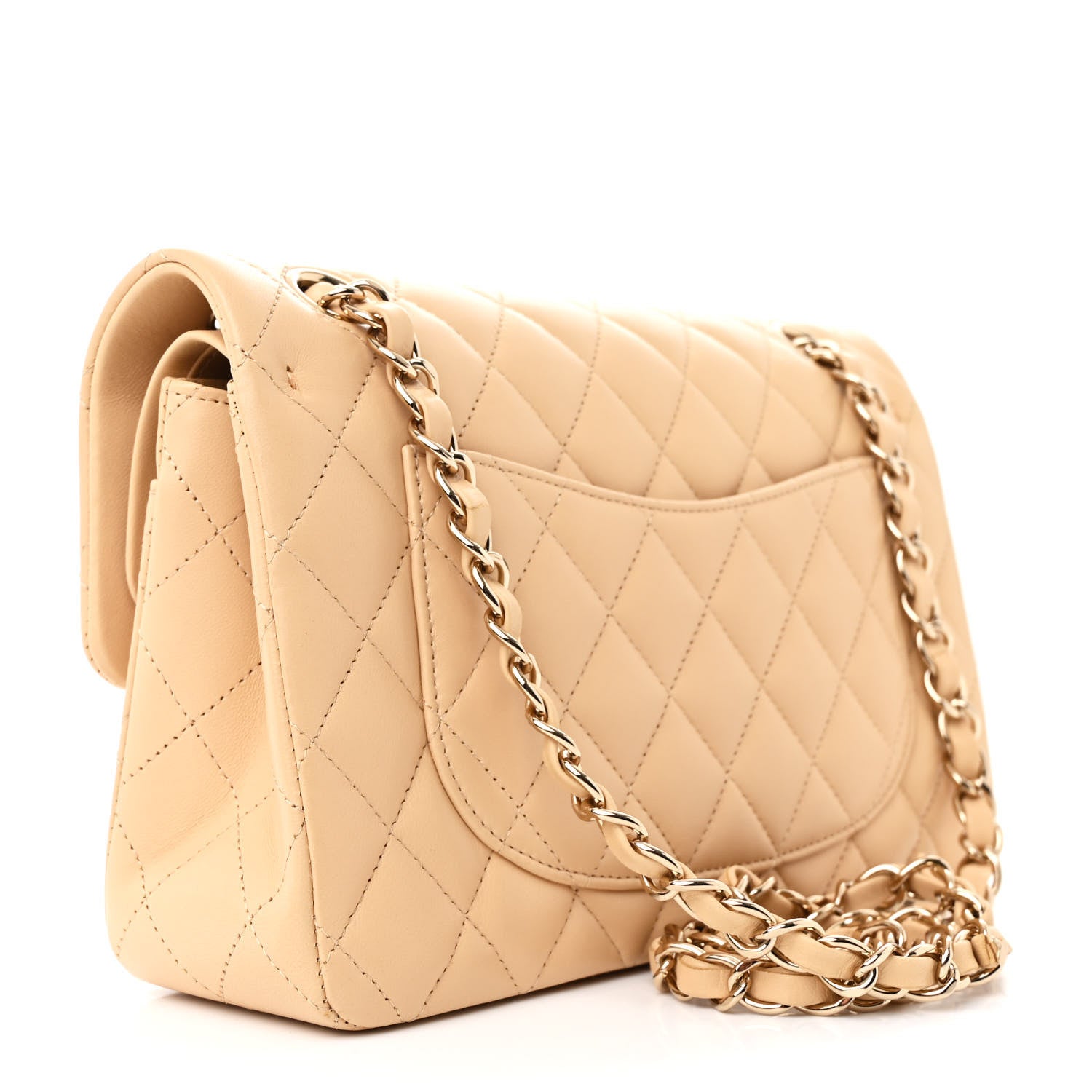 Chanel Lambskin Quilted Small Double Flap Beige 3 of 11