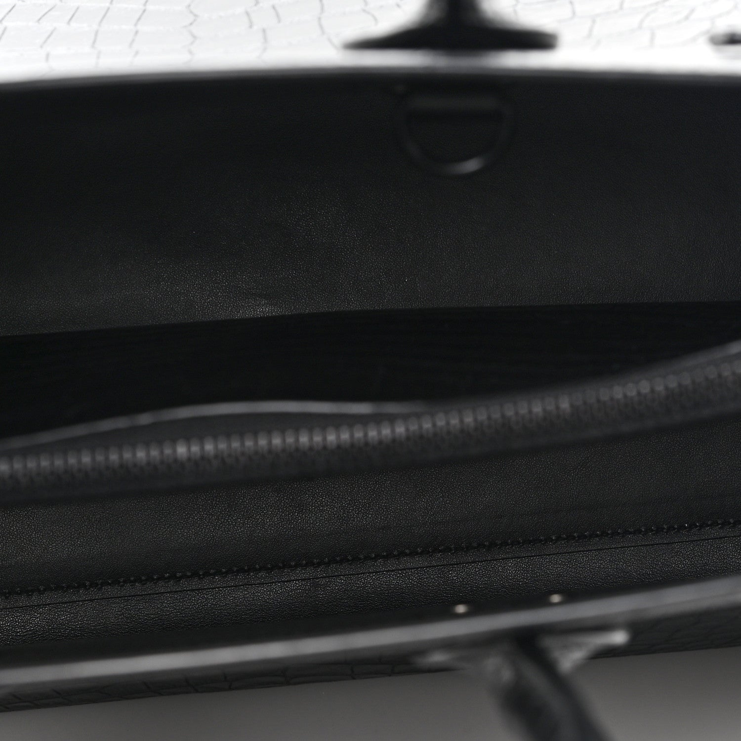 Saint Laurent Calfskin Crocodile Embossed Large Sac De Jour Carryall Black 5 of 12