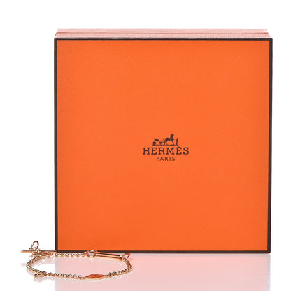 Hermes 18K Rose Gold Diamond Gambade Bracelet SH 6 of 6