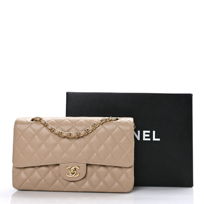 Chanel Caviar Quilted Medium Double Flap Dark Beige 11 of 11