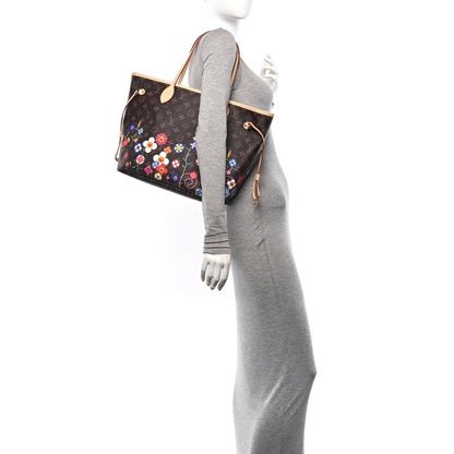 Louis Vuitton LV X TM Monogram Flowers Neverfull MM 2 of 10