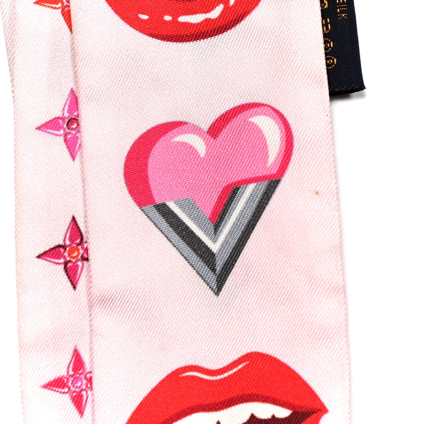 Silk Lucky Monogram BB Bandeau Rose Pop