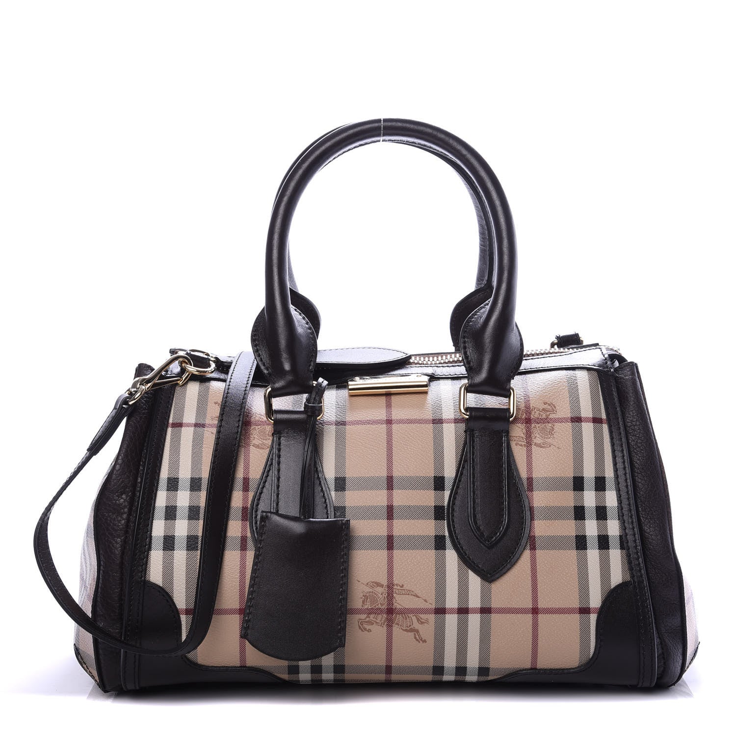 Burberry Haymarket Check Small Gladstone Chocolate 1 of 10