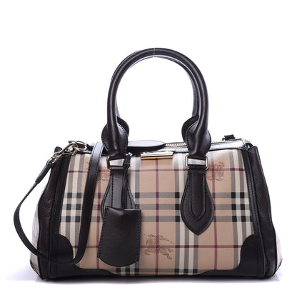 Burberry Haymarket Check Small Gladstone Chocolate 1 of 10