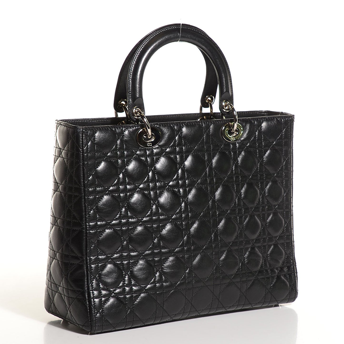 Lambskin Cannage Large Lady Dior Black