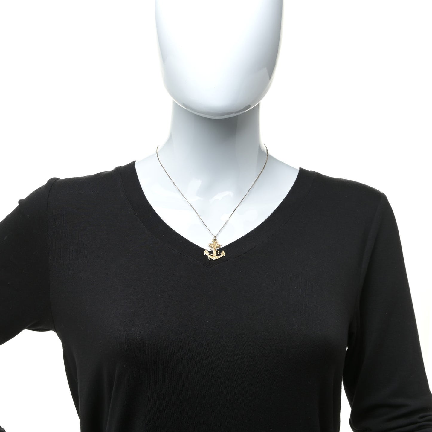 Brass Anchor Necklace Gold