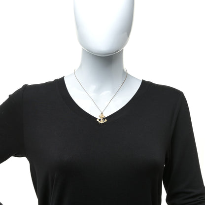 Saint Laurent Brass Anchor Necklace Gold 2 of 7