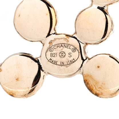 Chanel Metal Beaded CC Hair Clip Gold 3 of 3