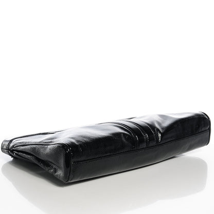 Saint Laurent Patent Oversized Cocktail Clutch Black 4 of 7