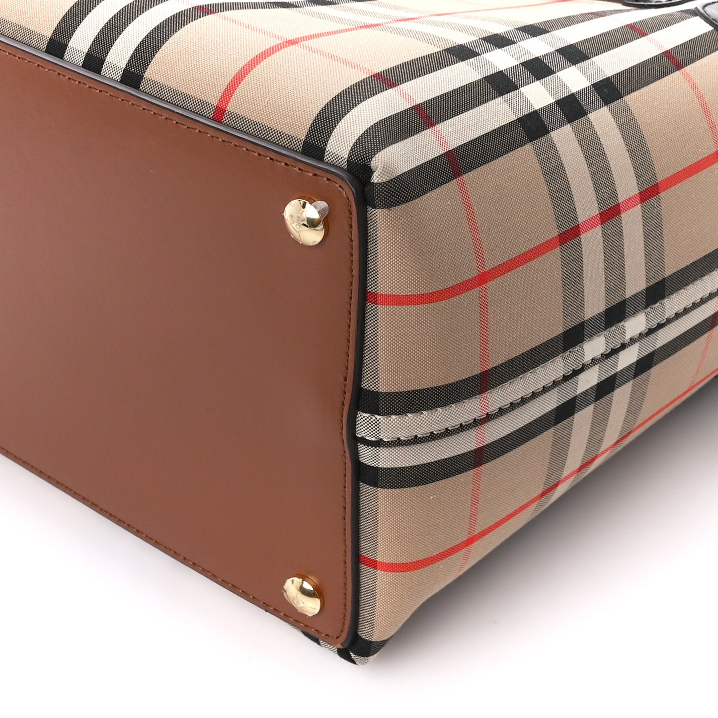 Calfskin Vintage Check Triple Stud Mini Belt Bag Archive Beige