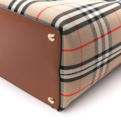Burberry Calfskin Vintage Check Triple Stud Mini Belt Bag Archive Beige 11 of 12