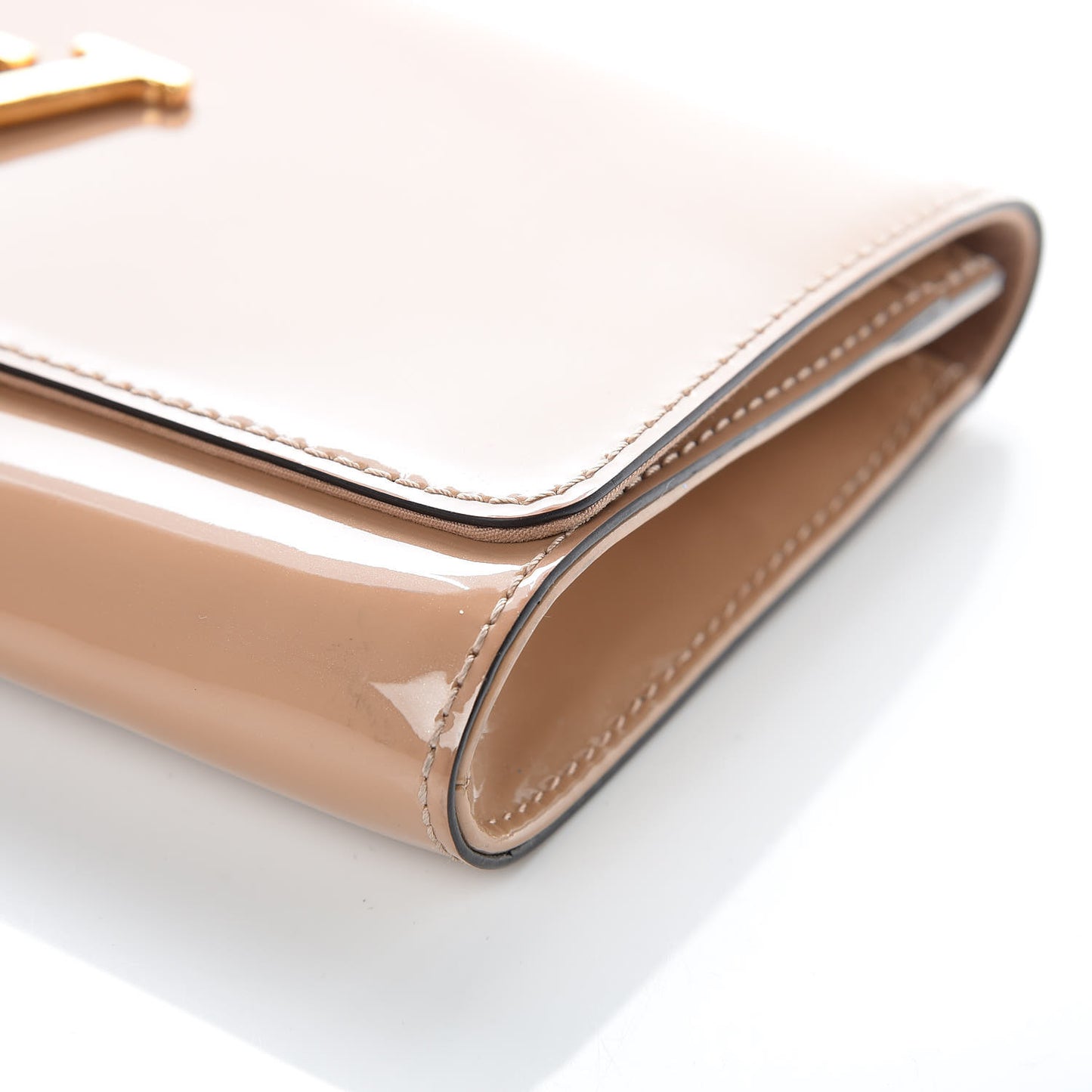 Patent Louise Clutch Nude