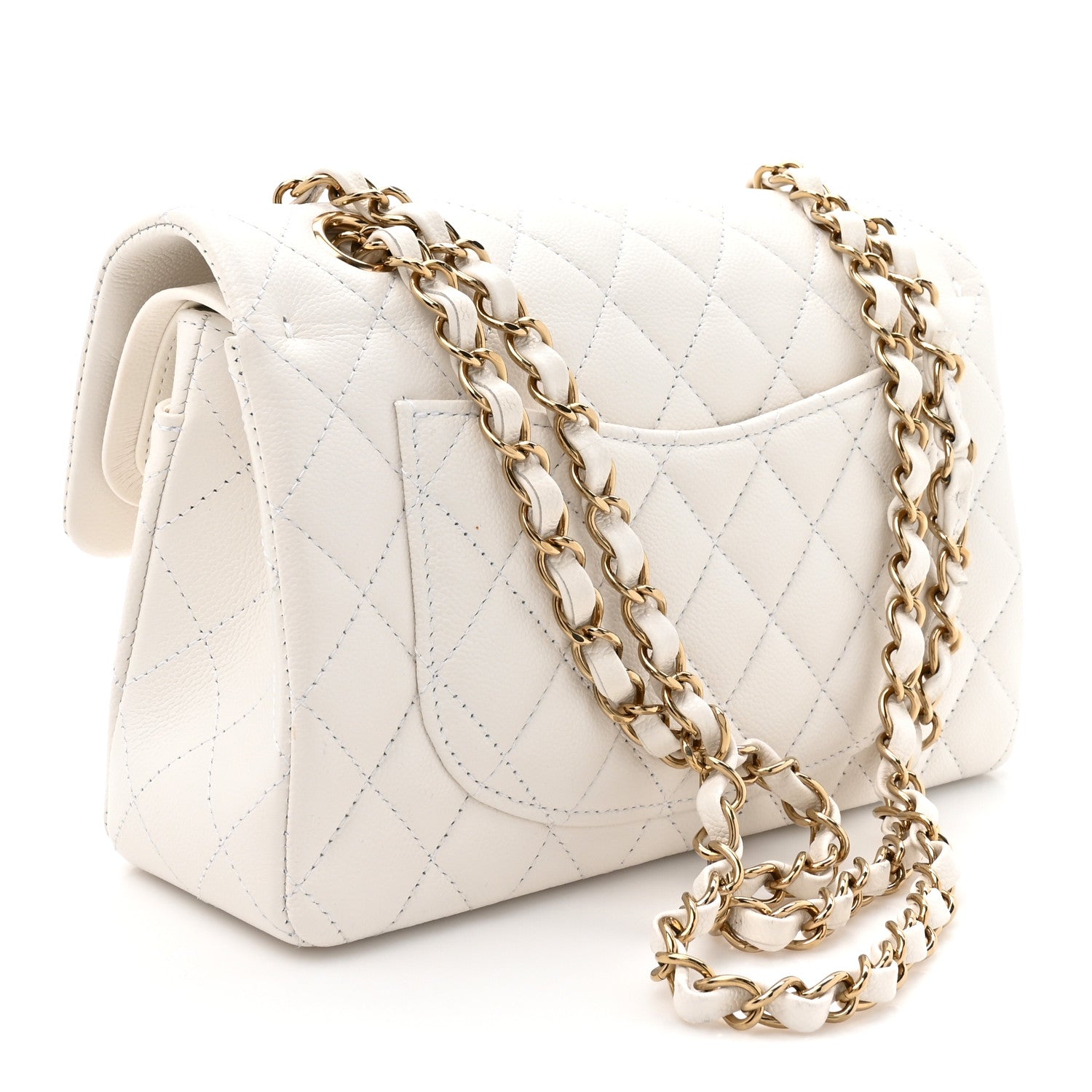 Chanel Caviar Quilted Small Double Flap White 3 of 11