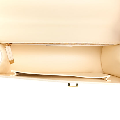 Christian Dior Patent Micro-Cannage 30 Montaigne Chain Flap Bag White 5 of 11
