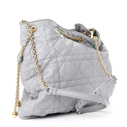 Christian Dior Lambskin Supple Macrocannage Ammi Bag Grey 3 of 10