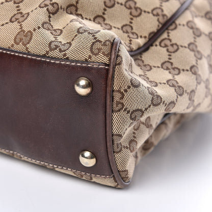 Gucci Monogram Peggy Braided Tote Dark Brown 6 of 12