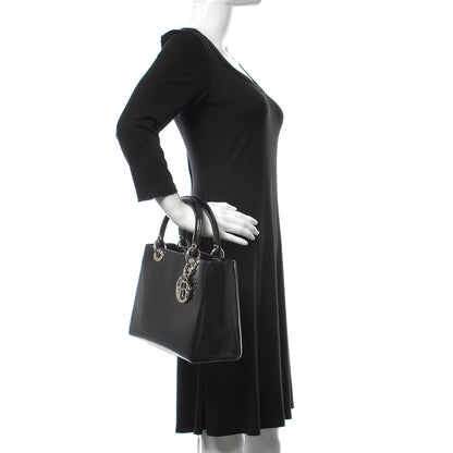 Christian Dior Patent Medium Lady Dior Black 2 of 9