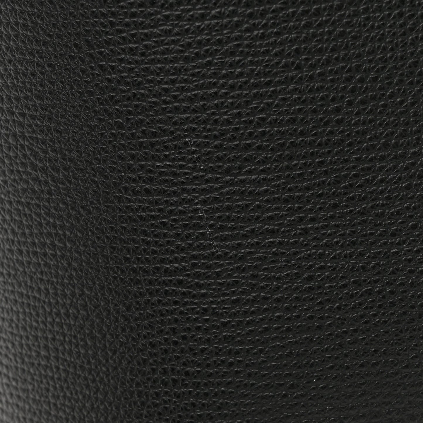 Grainy Calfskin Haymarket Check Medium Reversible Tote Black