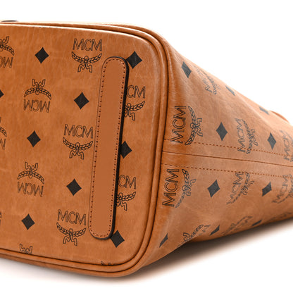 MCM Visetos Medium Liz Reversible Shopper Tote Cognac 15 of 16
