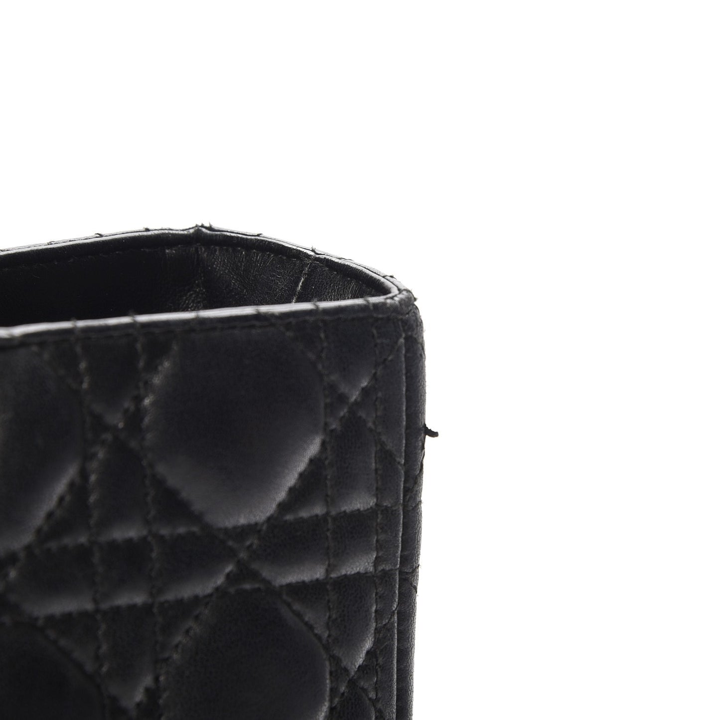 Lambskin Cannage Large Lady Dior Black