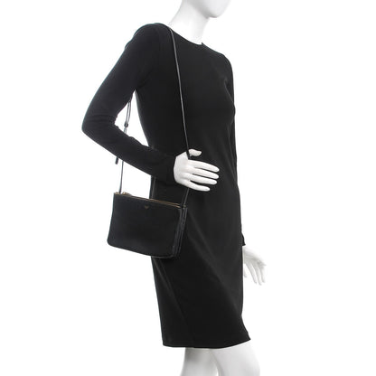 Celine Lambskin Small Trio Crossbody Bag Black 2 of 18