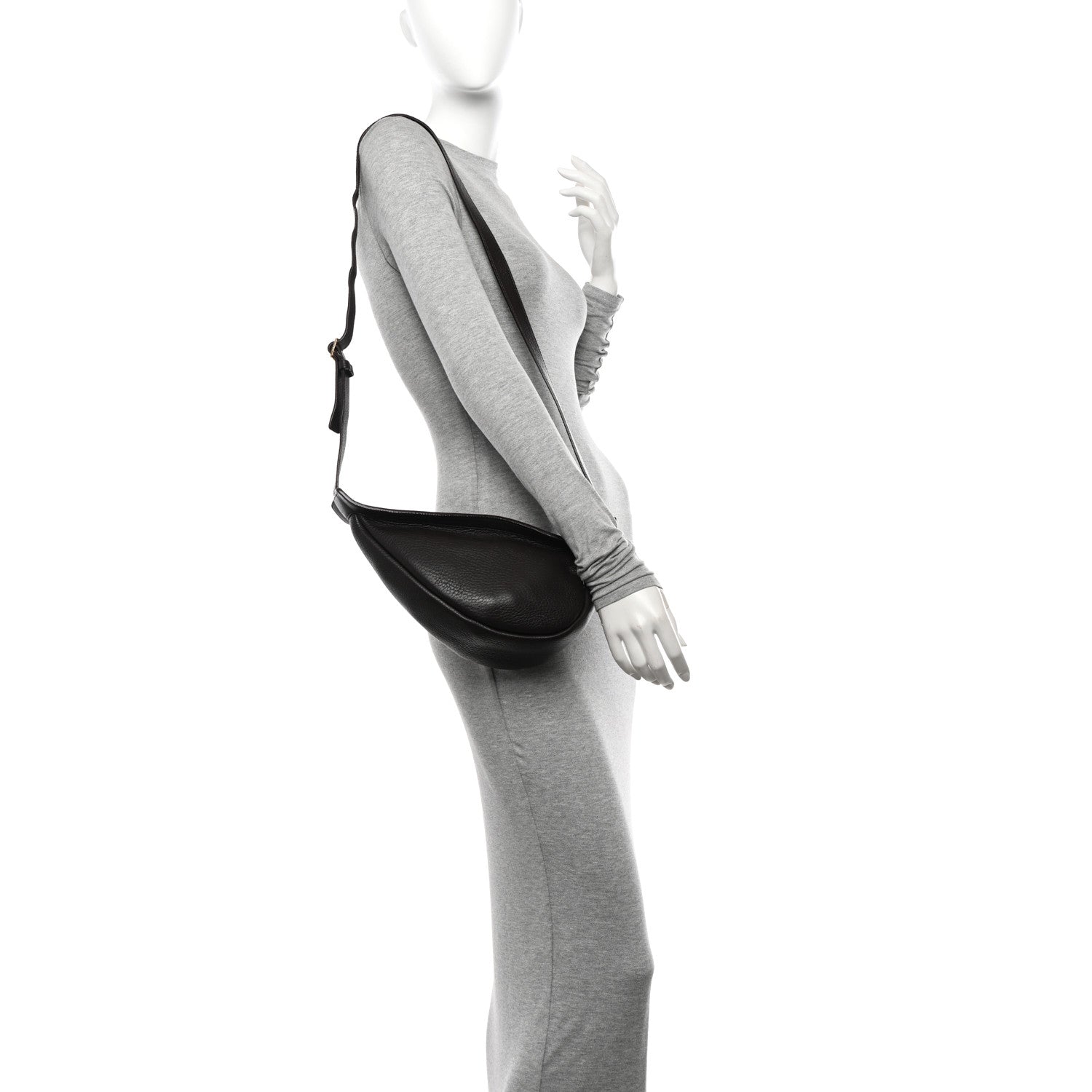 The Row Deerskin Small Slouchy Banana Bag Espresso 2 of 11