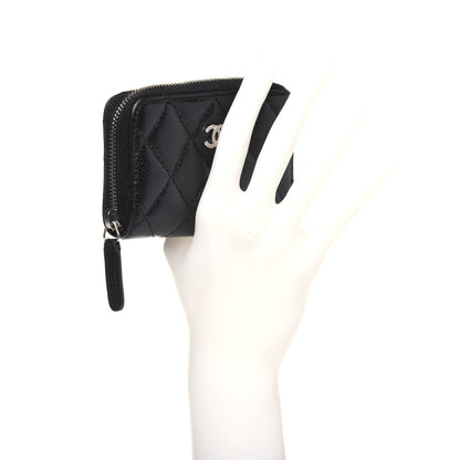 Chanel Caviar Quilted Zip Coin Purse Black 2 of 14