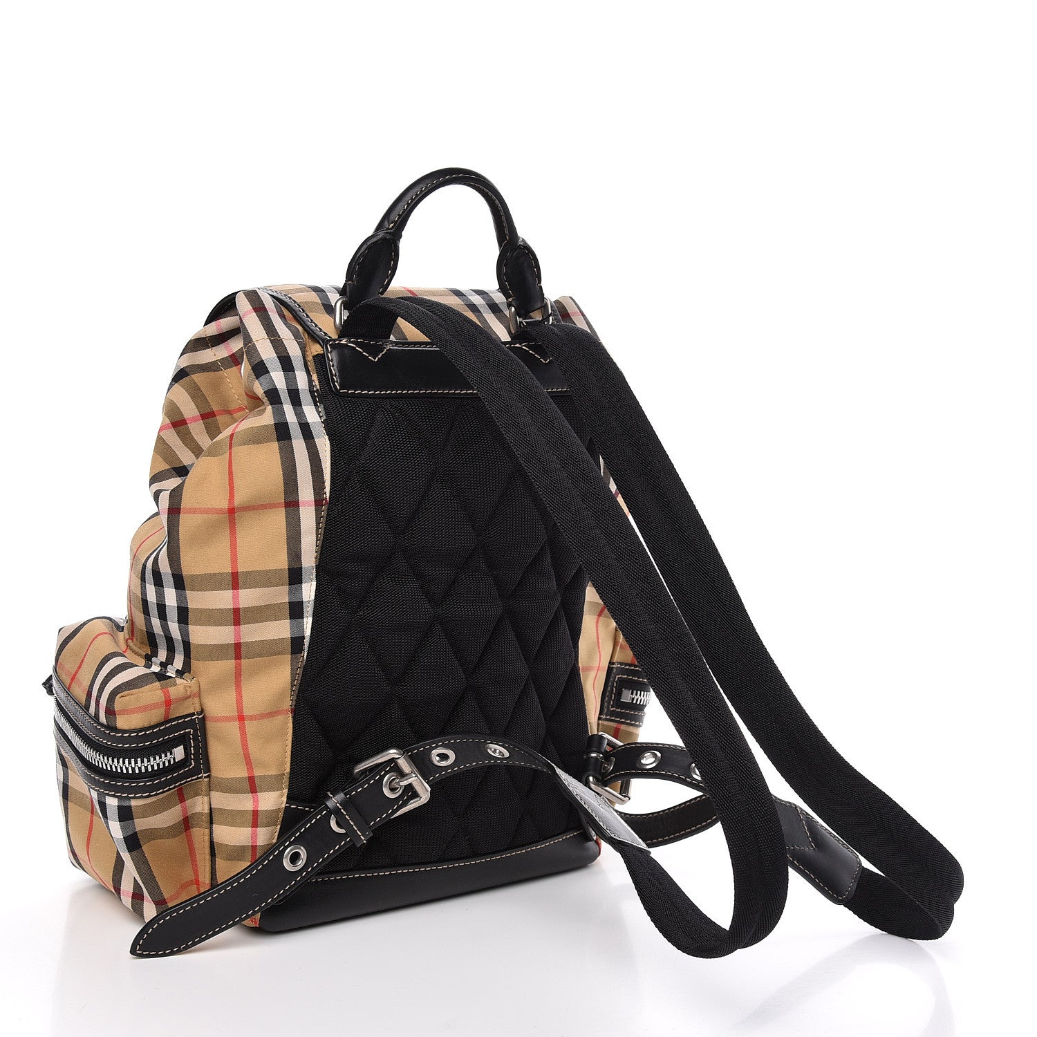 Burberry Nylon Vintage Check Medium Rucksack Backpack Antique Yellow 3 of 13