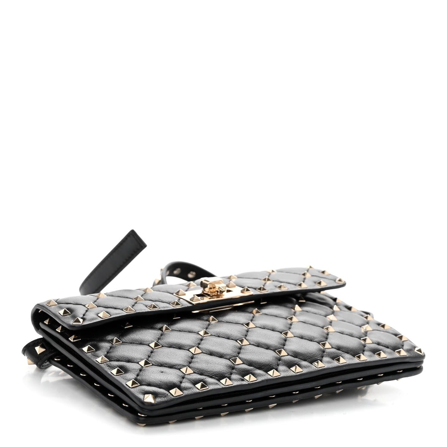 Valentino Garavani Lambskin Rockstud Spike Crossbody Bag Black 4 of 11