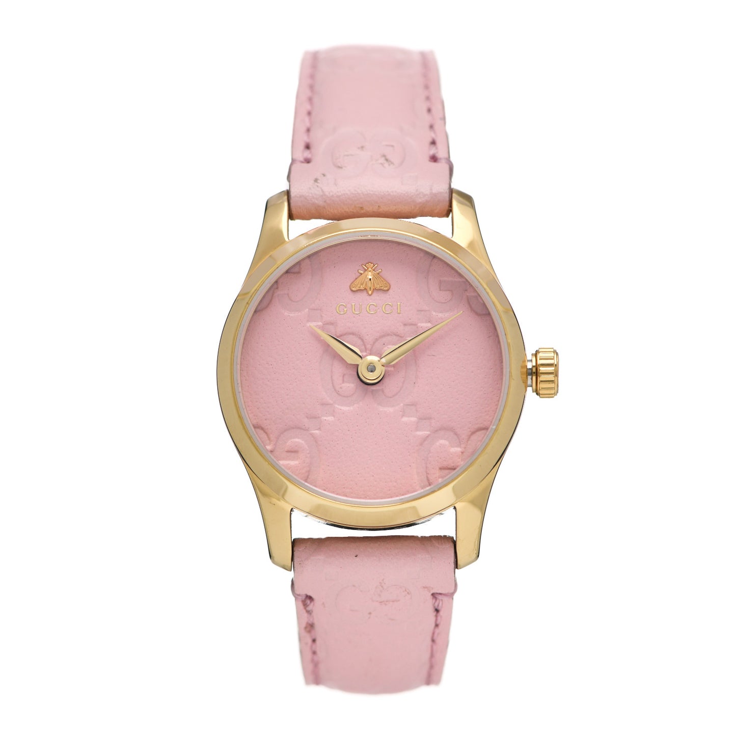 Stainless Steel Calfskin 27mm G-Timeless Quartz Watch Pink
