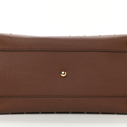 Burberry Grainy Calfskin Studded Medium Banner Tote Tan 10 of 10