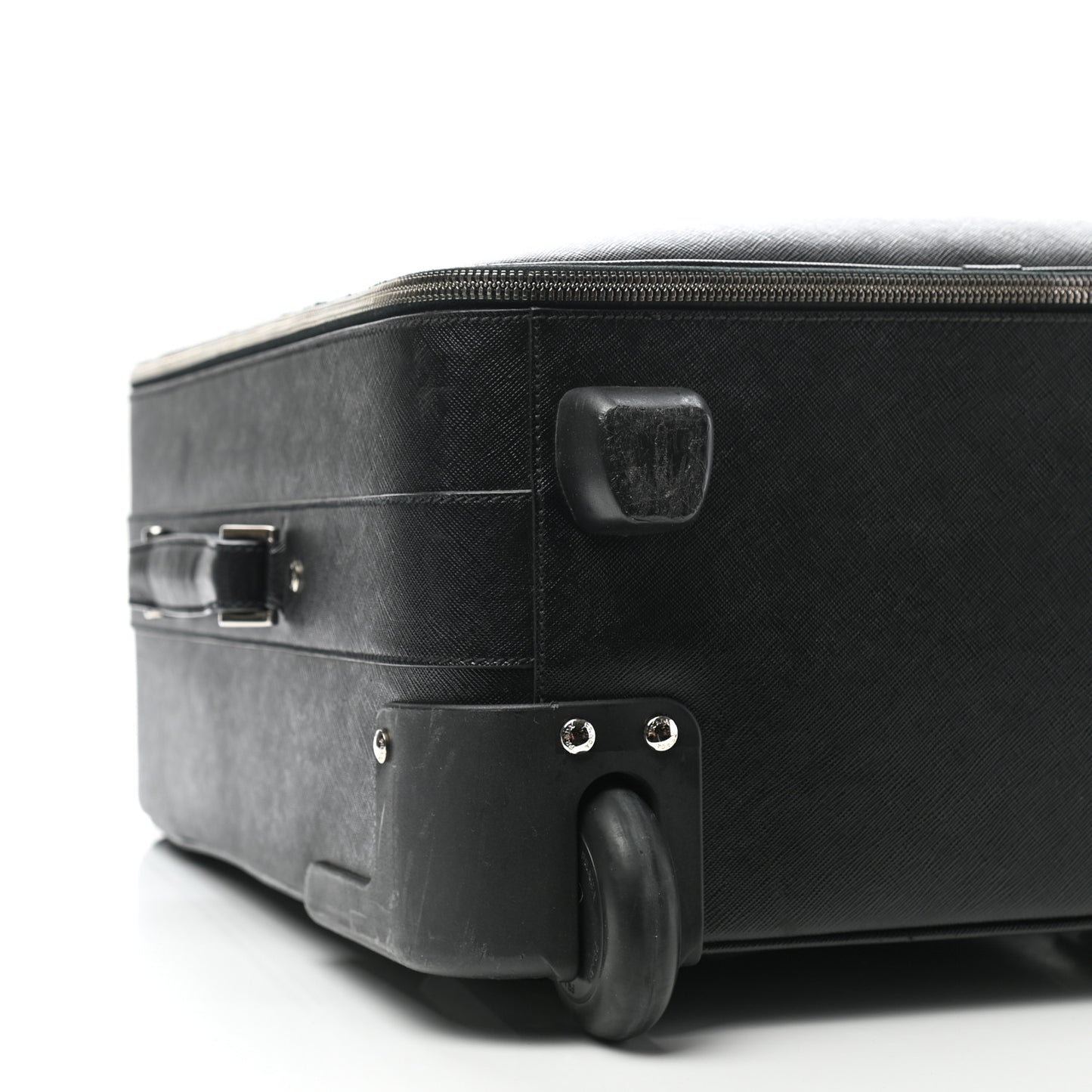 Saffiano Rolling Suitcase Black