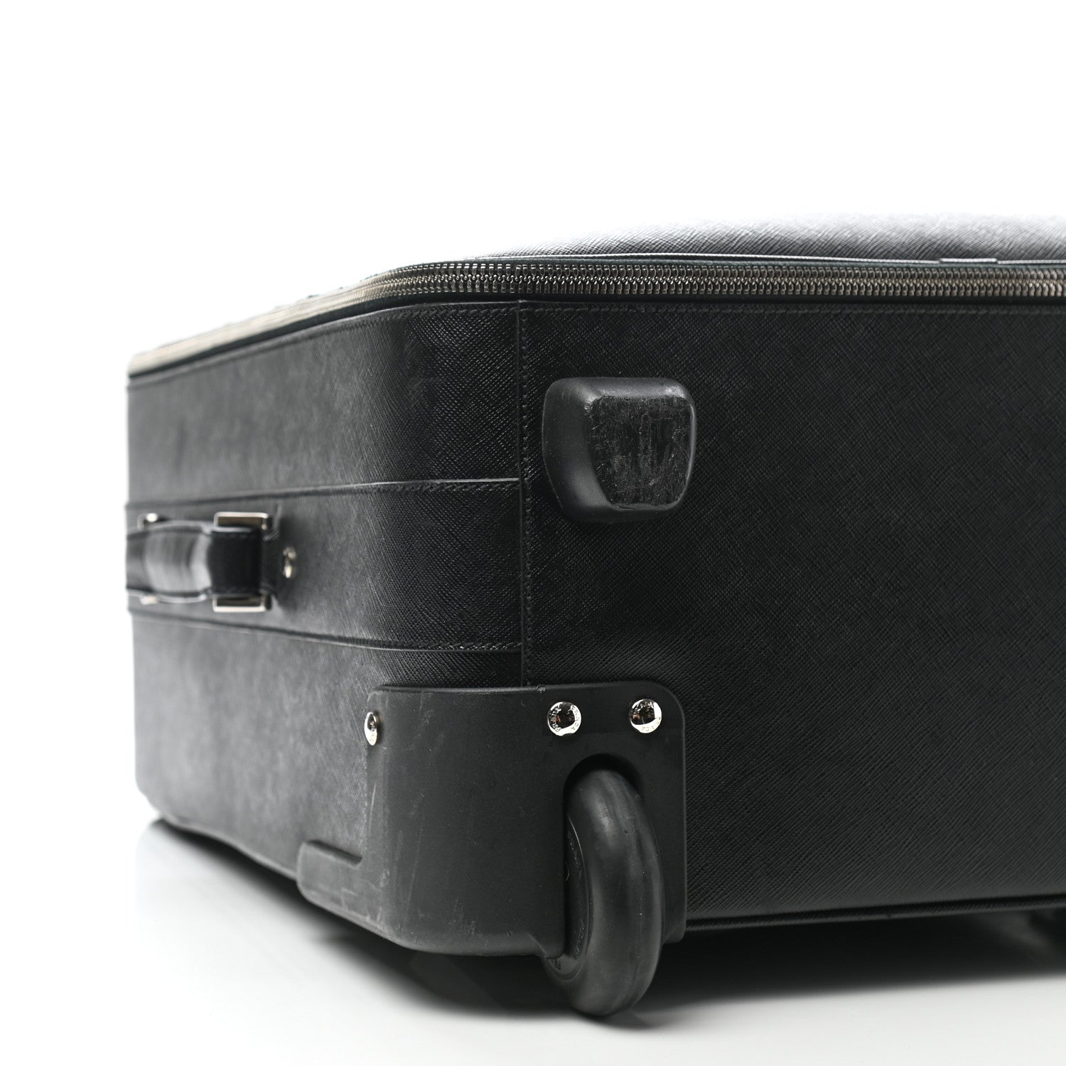 Prada Saffiano Rolling Suitcase Black 8 of 12