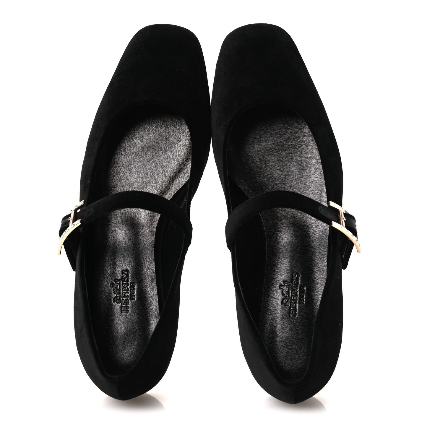Velvet Crystal Jane Ballet Flats 37 Black