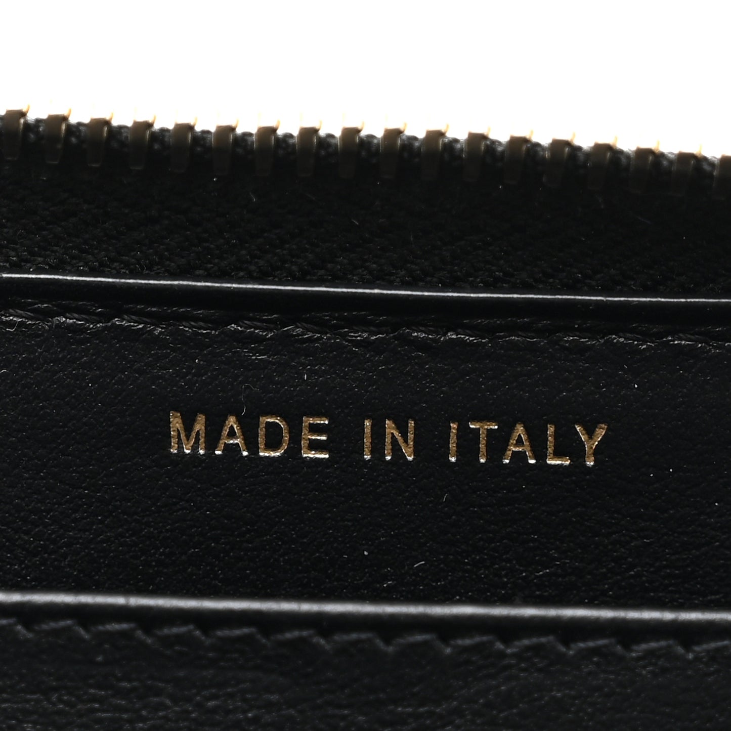 Caviar Quilted Filigree Zip Around Wallet Black